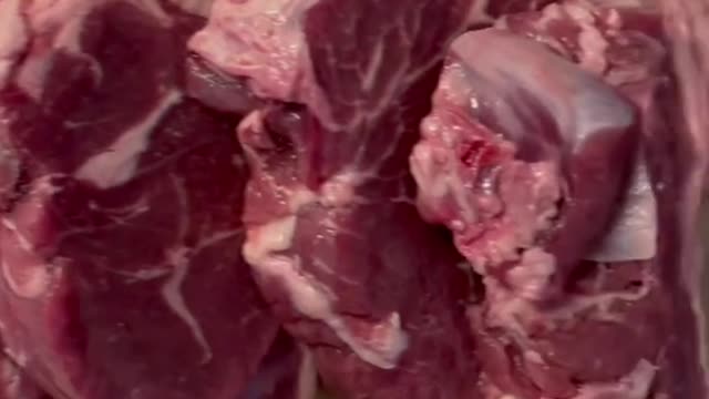 ASMR MUKBANG Pitbull Eating Raw Foods Mutton