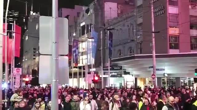 Australian Citizens Protest in Response to Authoritarian Pandemic Policies