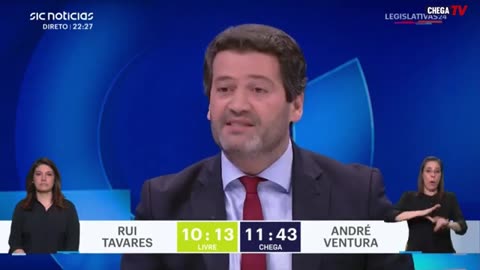 André Ventura desmascara Rui Tavares e deixa-o sem reação.