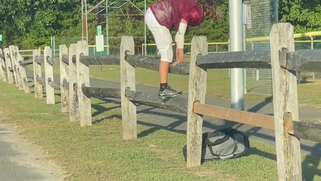 Kid Takes Unnecessary Shortcut to Football Practice