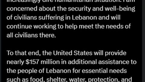 Kamala gives $$ to Lebanon