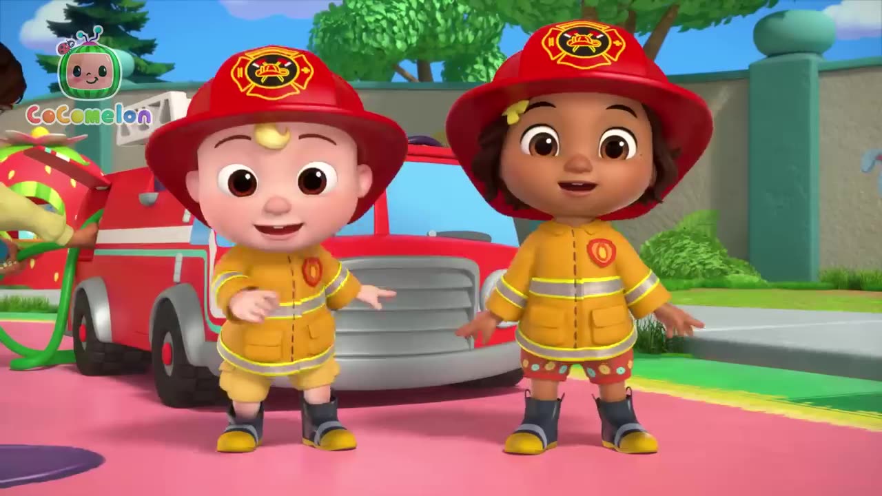 Wheels on the Fire Truck Song | CoComelon Nursery Rhymes & Kids Songs