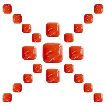 Orange Spiny Oyster square beads 10mm*10mm For Jewelry Bracelet Necklace