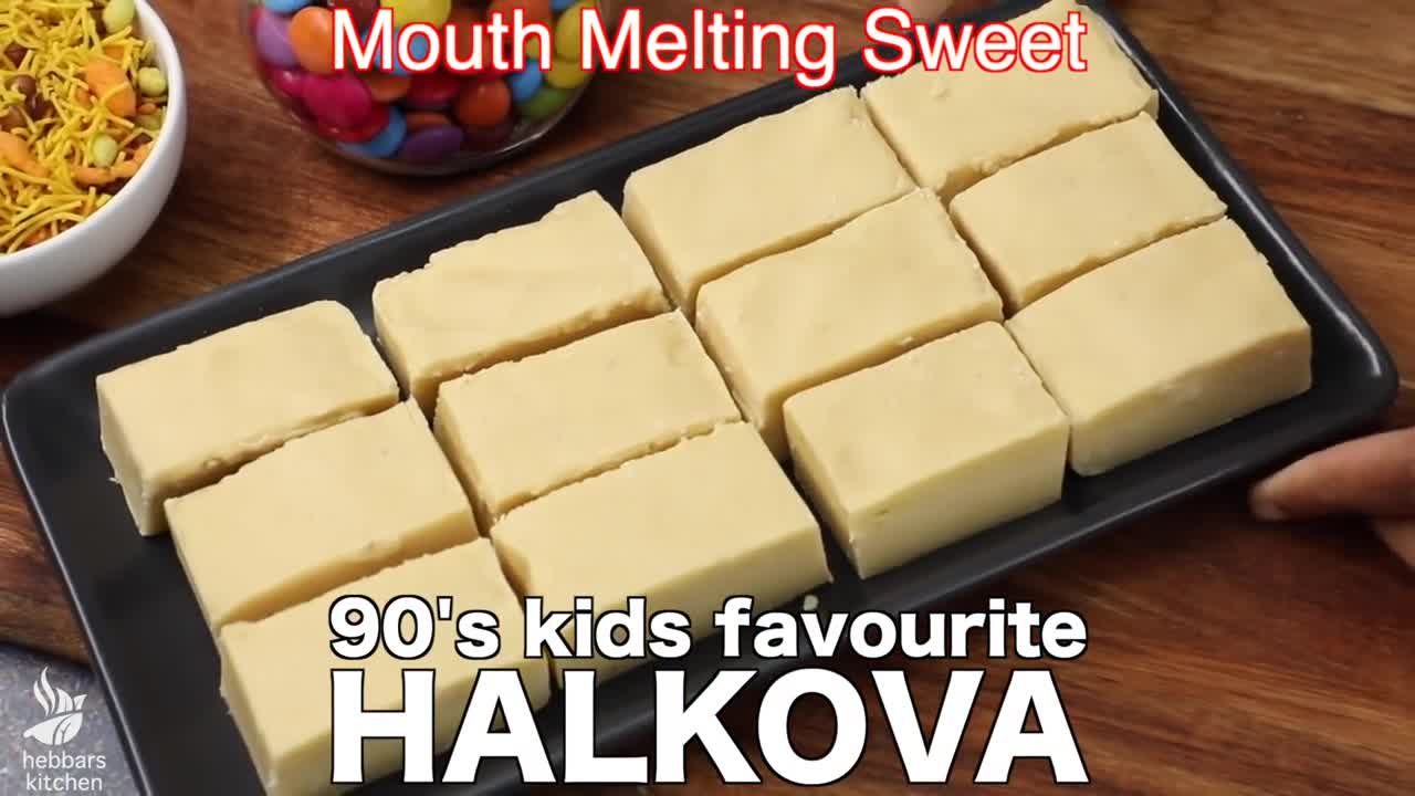 halkova recipe - 90's kids favourite sweet snack _ palkova barfi dessert snack _ maida barfi (1)