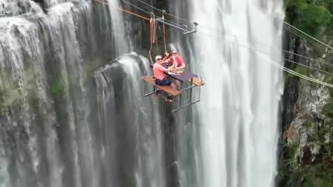 Picnic Above A Waterfall