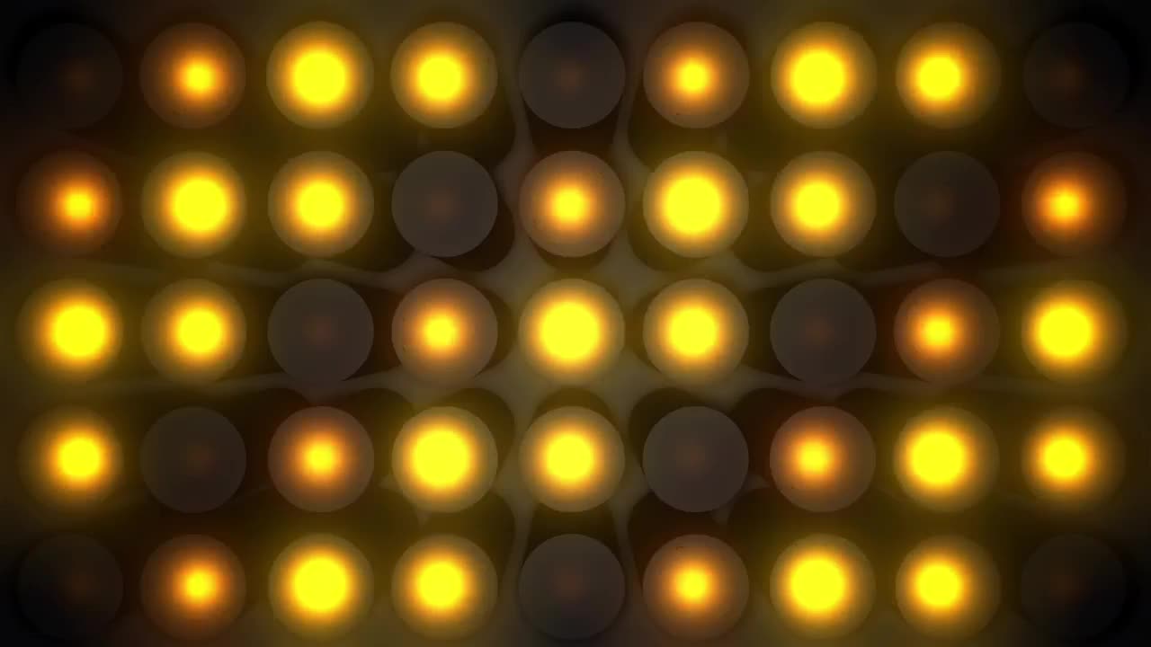 Cylinders from above while turning on yellow light