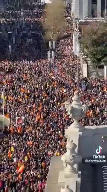 Spaniards take to the streets against socialist president Pedro Sanchez