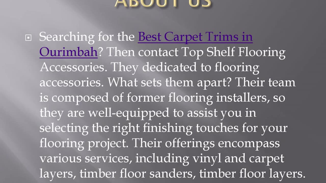 Best Carpet Trims in Ourimbah