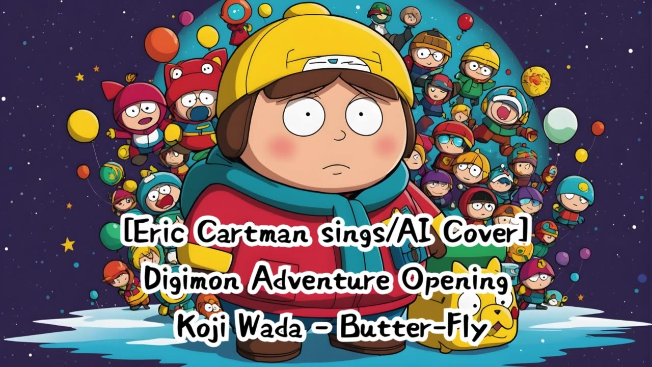 [Eric Cartman sings/AI Cover] Digimon Adventure Opening Kōji Wada - Butter-Fly