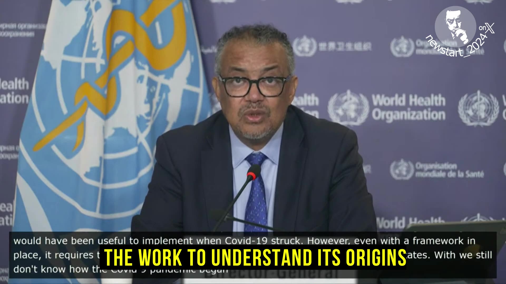 WHO Director General dr. Tedros: We still dont know how the COVID-19 pandemic began
