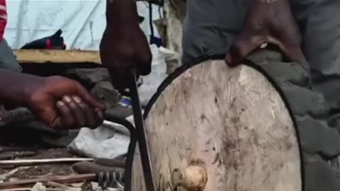 Wood bycycle making in the Africa