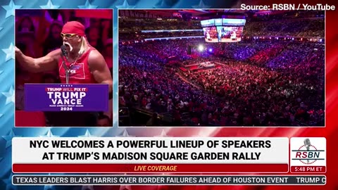 MSG TRUMP RALLY "I Don't See No Stinkin' Nazis In Here! Hulk Hogan Brings Trump-a-Mania
