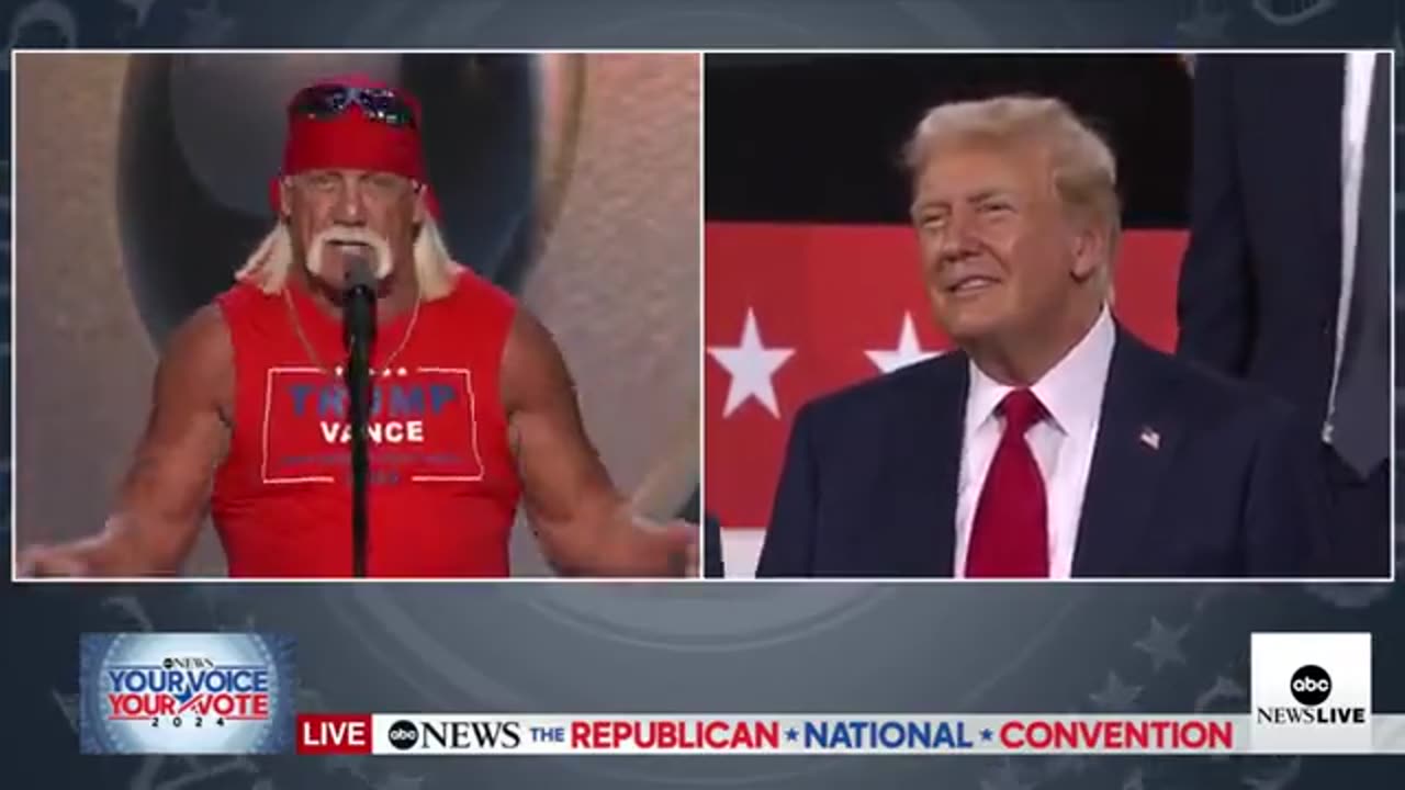 Hulkster's Full Speech – look at Our President's face/expressions throughout.