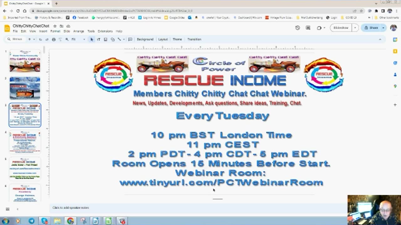 Rescue Income Chitty Chitty Chat Chat Webinar 13th Aug 2024