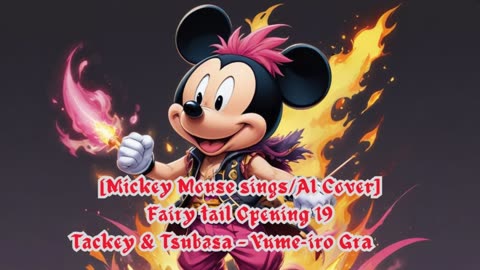 [Mickey Mouse sings/AI Cover] Fairy tail Opening 19 | Tackey & Tsubasa - Yume-iro Graffiti