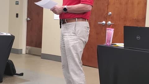 Stefan Bartelski speaks at Forsyth Board of Elections 7-2-24