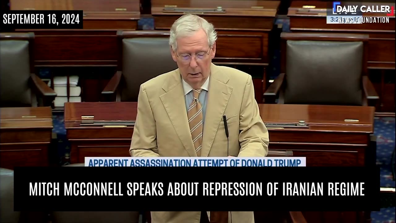 Mitch McConnell Speaks About Repression Of Iranian Regime