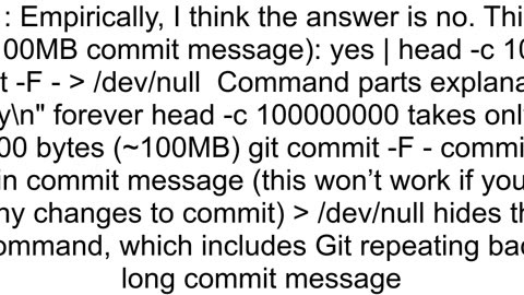 Maximum commit message size