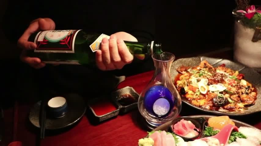 I ate Japanese sake and it's really delicious.