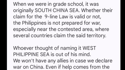 I AM A FILIPINO AND THE WEST PHILIPPINE SEA IS OURS