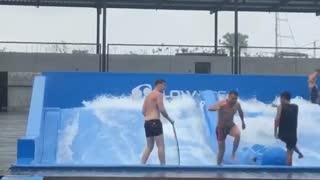 FlowRider Surfing Simulator Fail