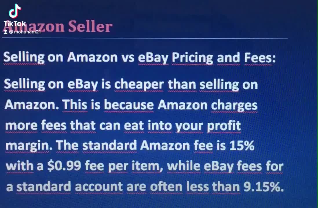 Selling on Amazon vs eBay Pricing and Fees: