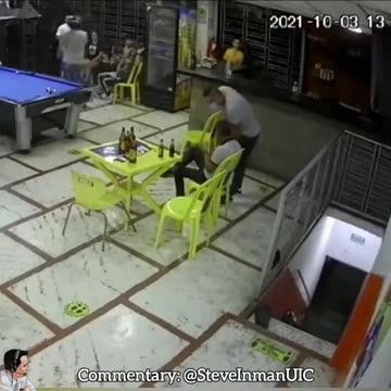 One got away. The other wasn't so lucky and became a human piñata.