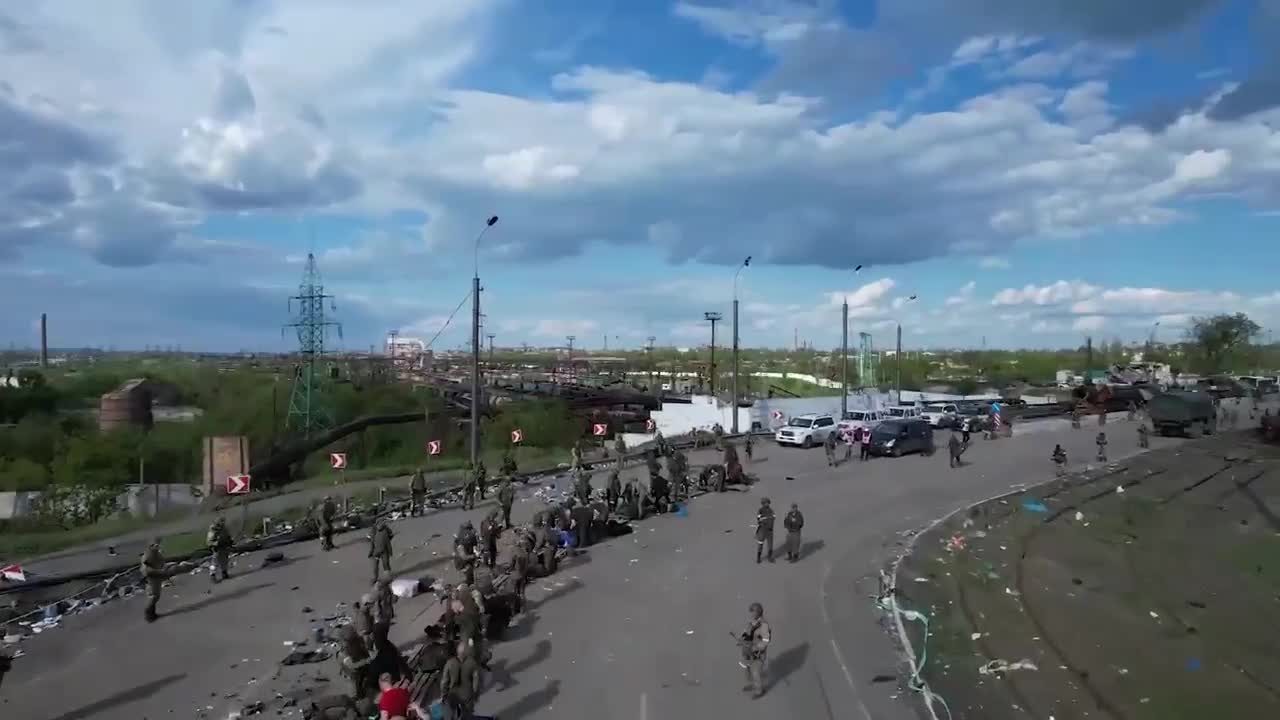 Ukraine War - 'Azovstal' from the air, after liberation