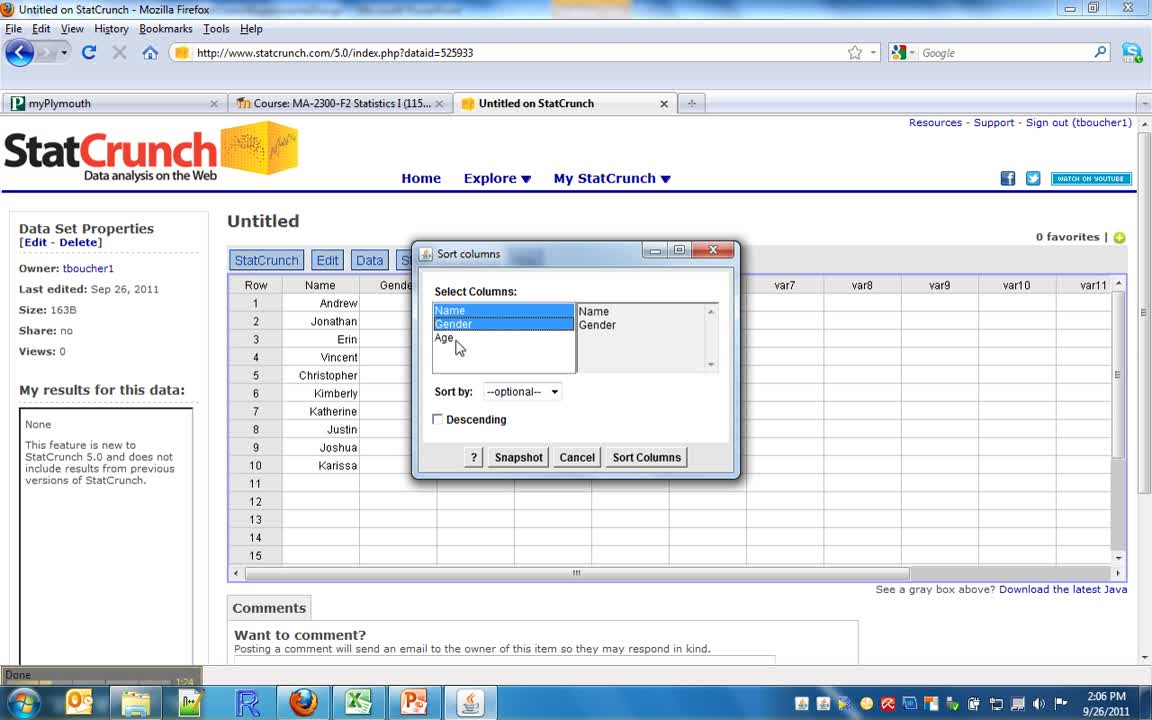 Block Design StatCrunch