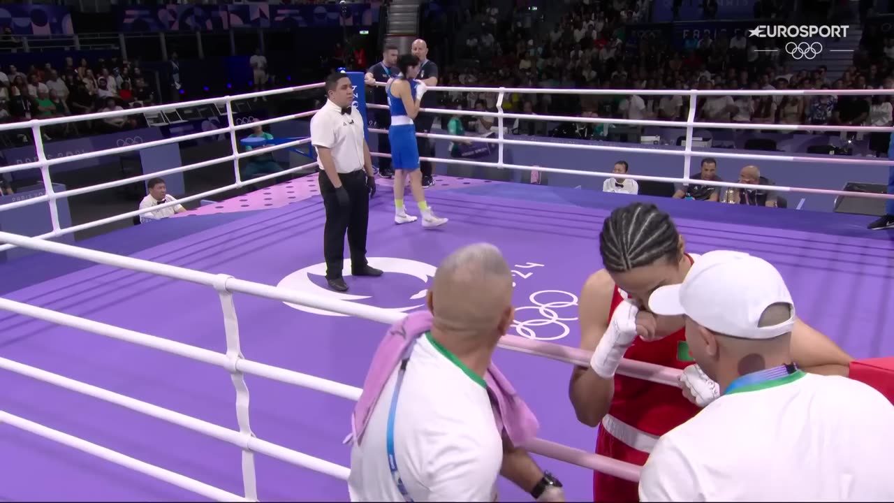 Algerian boxer Imane Khelif who failed gender test wins after just 46 seconds