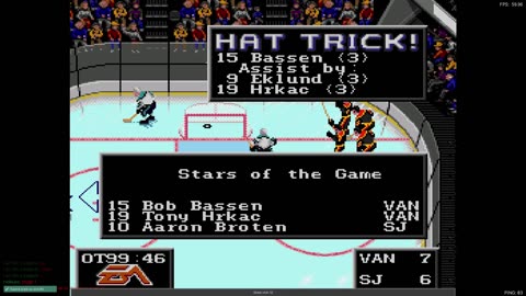 NHL '94 Franchise Mode 1989 Regular Season G32 - Hokkee (VAN) at Len the Lengend (SJ)