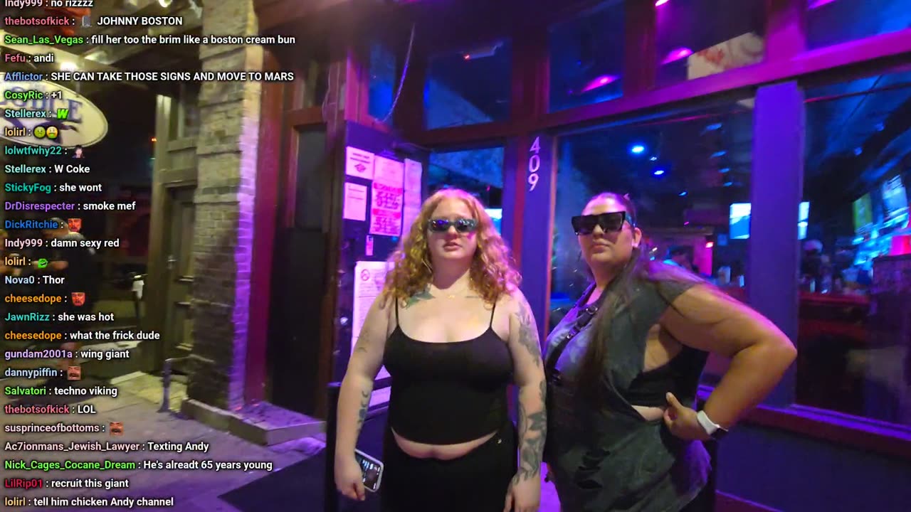Fat titties flashed at Chicken