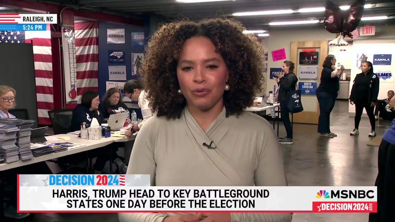 MSNBC: NBC's Antonia Hylton reports from the Harris field office in Raleigh, NC