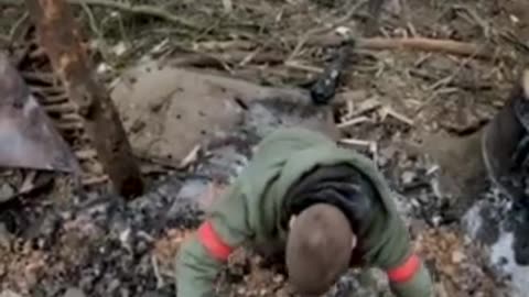 Large Group of Russian Soldiers Surrender After Being Surrounded