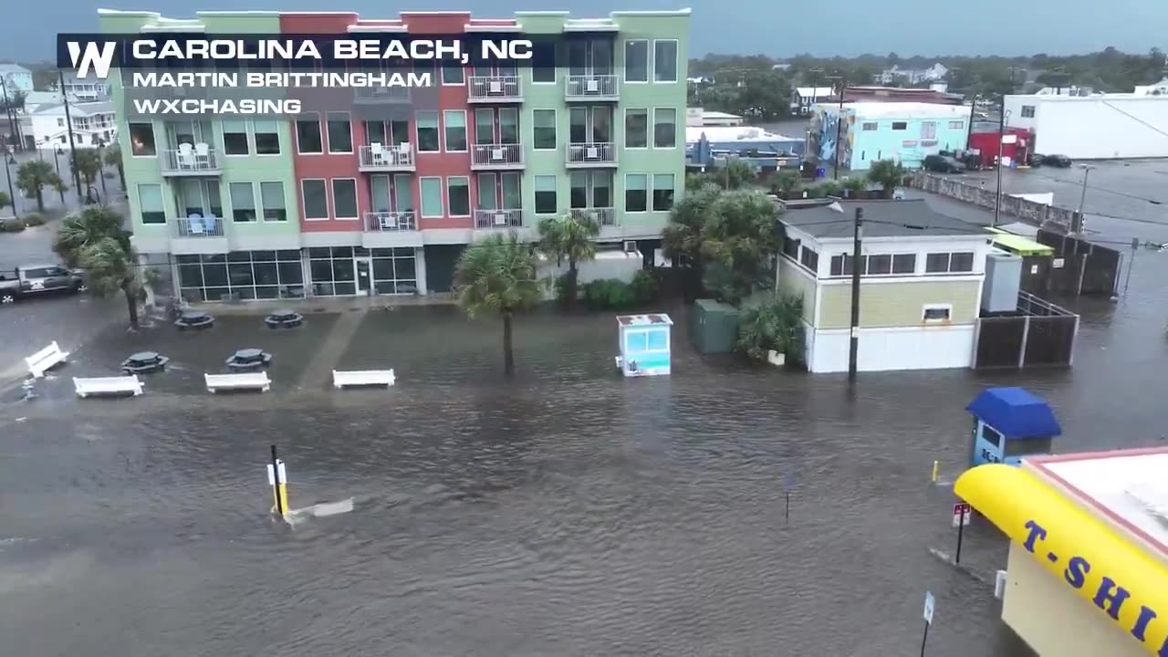 Historic Flooding Carolina Beach 🏝️, North Carolina