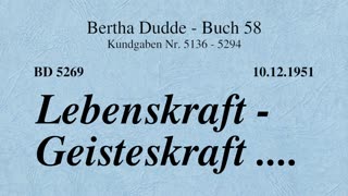 BD 5269 - LEBENSKRAFT - GEISTESKRAFT ....