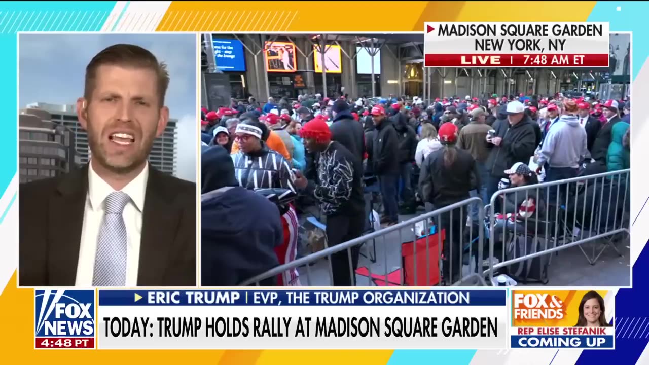 HE 'BUILT THAT CITY' Eric Trump on New York's enthusiasm ahead of father's MSG rally