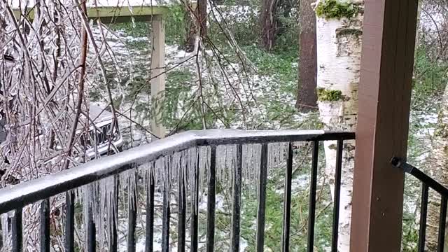 Raining bricks of ice