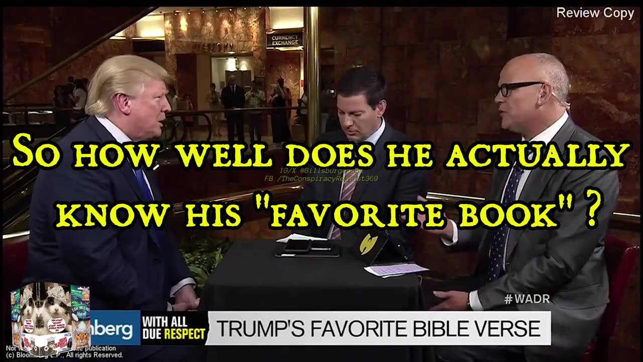 Trump on God and His "Favorite Book"