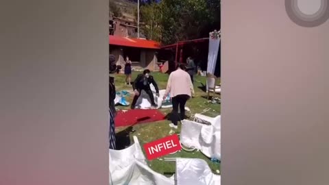 Acabó con fiesta de matrimonio al enterarse que su novio era el que se casaba