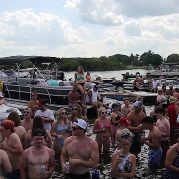 Hurry Up Wait band sings Old Dominion's Snapback at Shawano Lake Sand Bar Bash