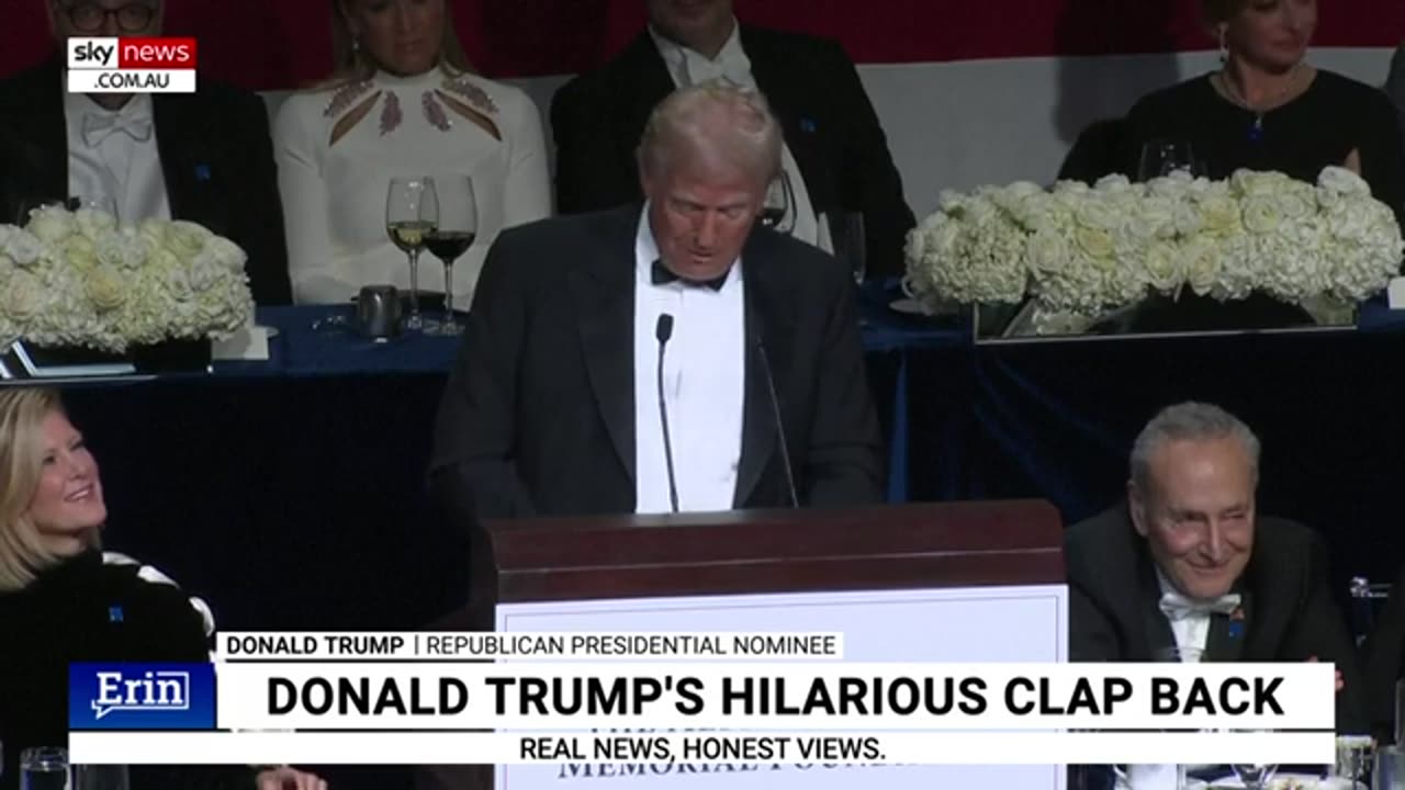 Sky News about President Trump talking about White Dudes for Harris