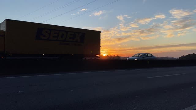 Road sunset