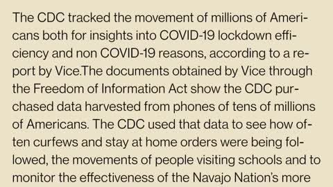 CDC using phones to track US citizens