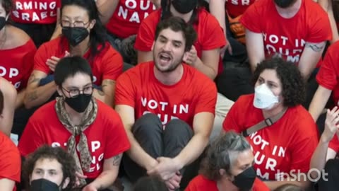 Pro-Palestinian protesters stage demonstration in House office building