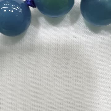 Handmade + Knotting Unique 18” Necklace with Blue Agate, and Crystal.