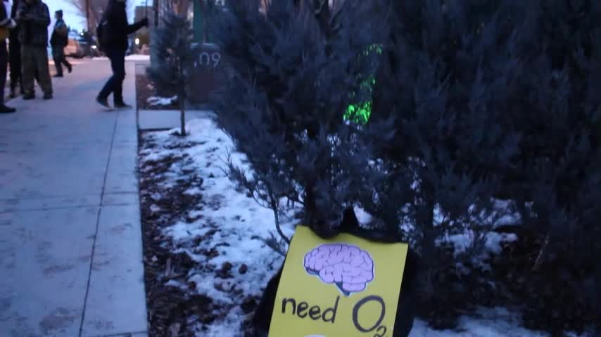 Protesters Today Outside the Home of Calgary's Most Corrupted City Councillor, Gian-Carlo Carra