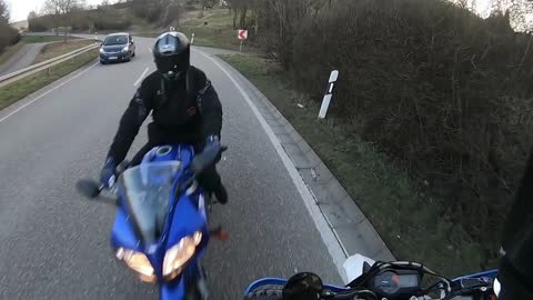 Biker saved from sudden death