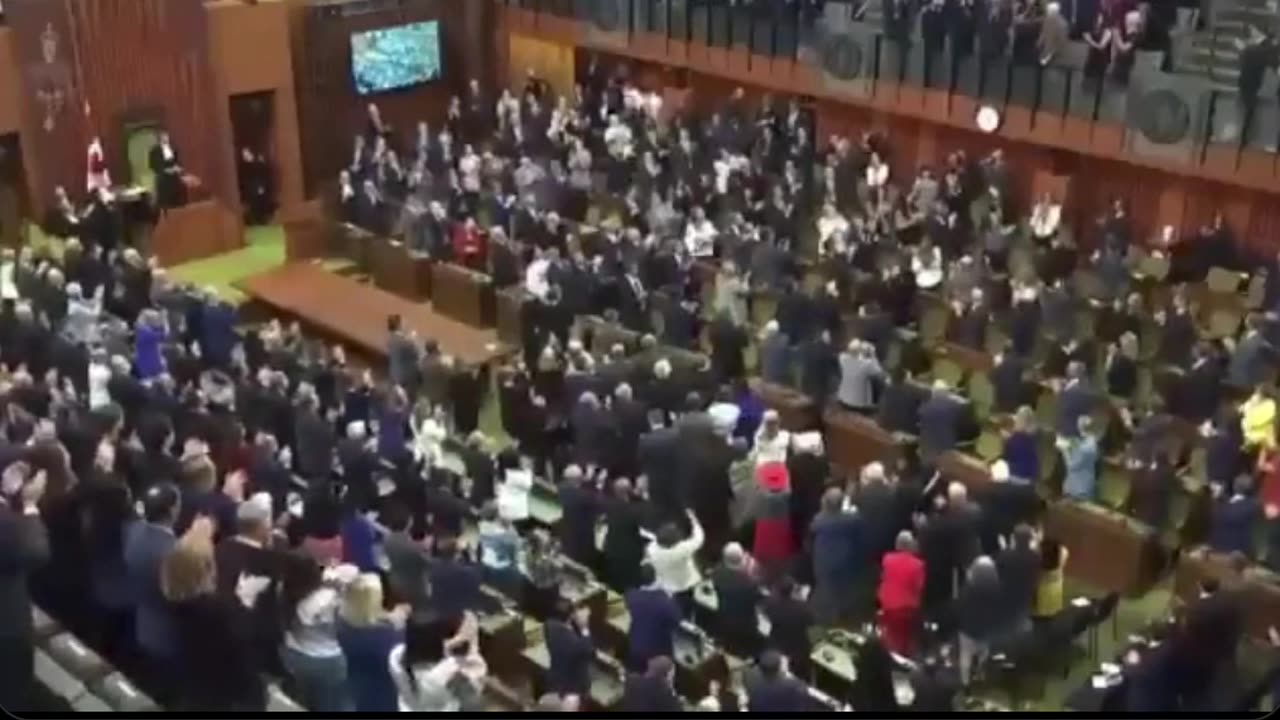 TRUDEAU PARLIAMENT GIVES NAZI COLLABORATOR A STANDING OVATION