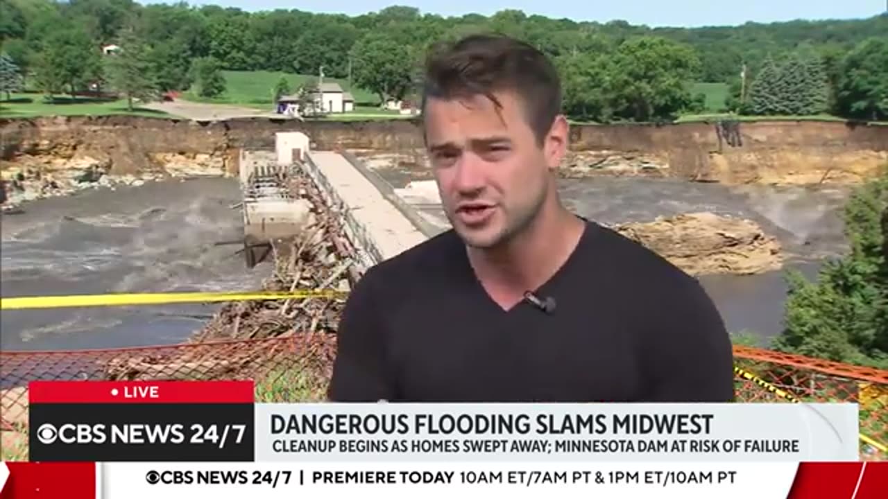 Video captures house near Minnesota's Rapidan Dam collapsing into river CBS News